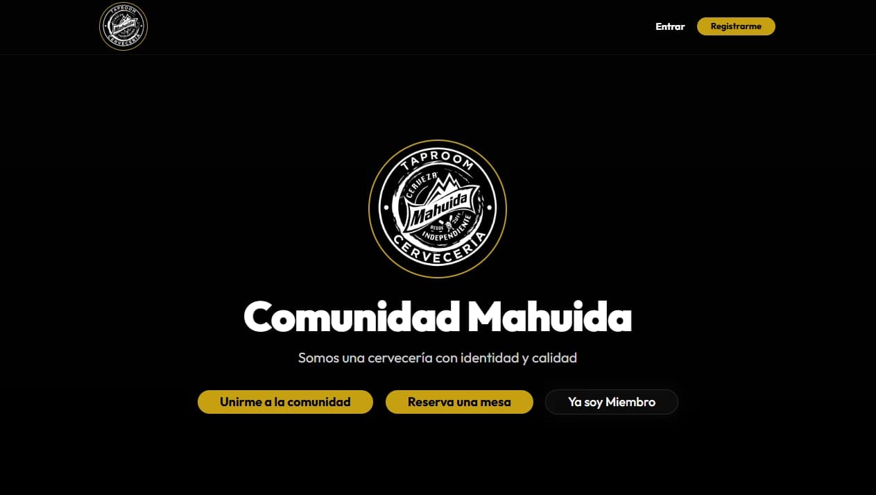 Landing Comunidad Mahuida